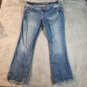 American Eagle Jeans Womens 18 Long Blue Artist Flare Denim Vintage 90s
